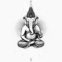 Elephant - Buddha tattoo design idea