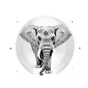 Elephant - Buddha tattoo design idea