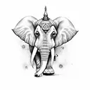 Elephant - Buddha tattoo design idea