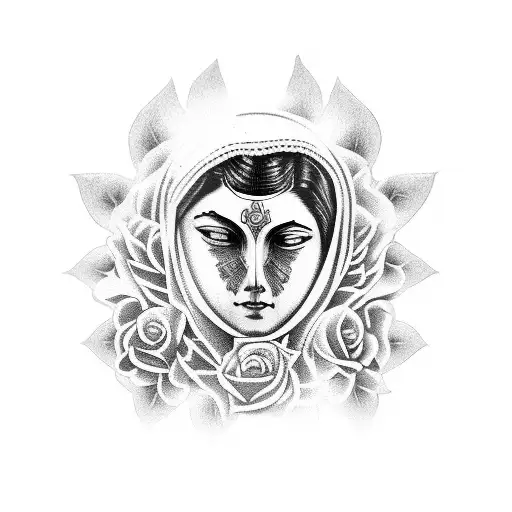 virgem Guadalupe, filhas gemeas tattoo design idea