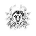 virgem Guadalupe, filhas gemeas tattoo design idea