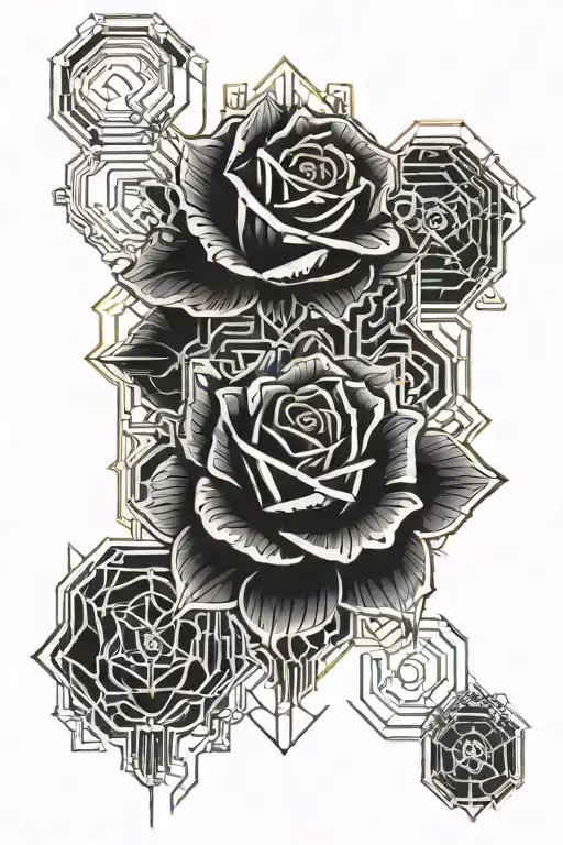 rose welding tattoo design idea