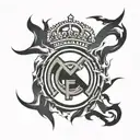 real madrid logo tattoo design idea