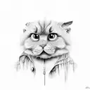 Graffic Dunning–Kruger effect tattoo design idea