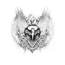 Eagle Snake Soldier tattoo design idea