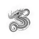 Snake Dragon tattoo design idea
