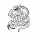 Snake Dragon tattoo design idea