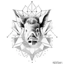 Boar riding a mtb tattoo design idea