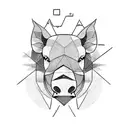 Boar riding a mtb tattoo design idea