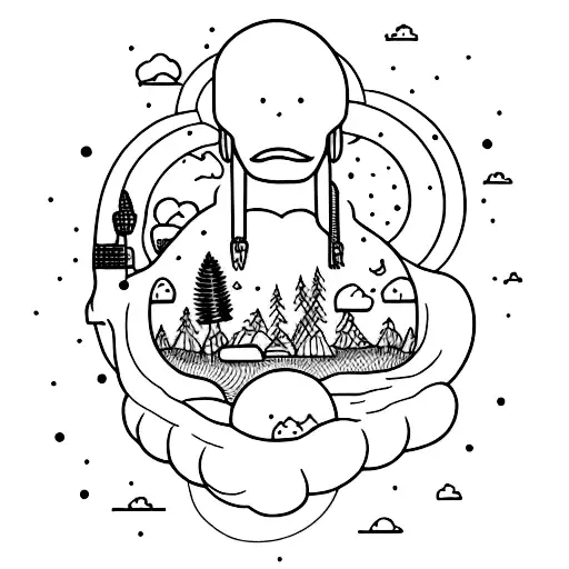 alone,strange and ready for growing up tattoo design idea