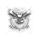 translucent eagle tattoo design idea