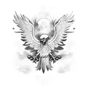 translucent eagle tattoo design idea