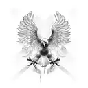translucent eagle tattoo design idea