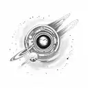 space, astronalt, black hole tattoo design idea
