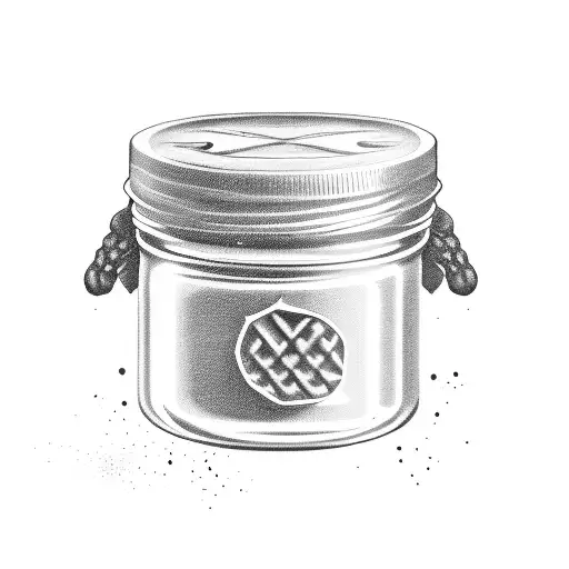 peanut butter jar tattoo design idea