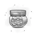 peanut butter jar tattoo design idea
