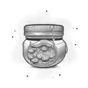 peanut butter jar tattoo design idea