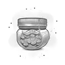peanut butter jar tattoo design idea