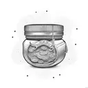 peanut butter jar tattoo design idea