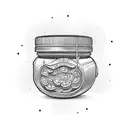 peanut butter jar tattoo design idea