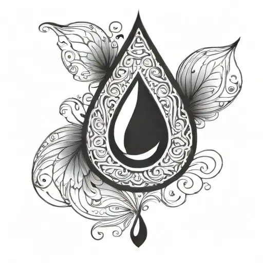 tear drop tattoo design idea