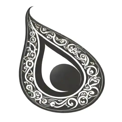tear drop tattoo design idea