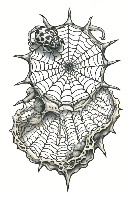 cob web tattoo design idea