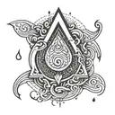 tear drop tattoo design idea