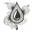 tear drop tattoo design idea