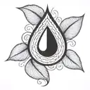 tear drop tattoo design idea