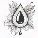 tear drop tattoo design idea