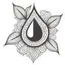 tear drop tattoo design idea