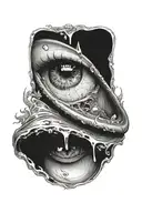 tear drop zone tattoo design idea