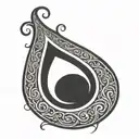 tear drop tattoo design idea