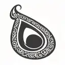 tear drop tattoo design idea