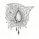 tear drop tattoo design idea