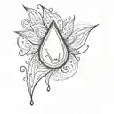 tear drop tattoo design idea