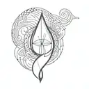 tear drop tattoo design idea