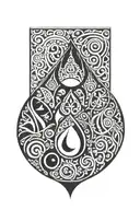tear drop tattoo design idea