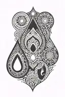 tear drop tattoo design idea