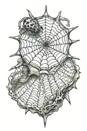 cob web tattoo design idea