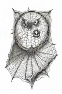 cob web tattoo design idea