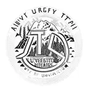 University of Oregon logo, inside the logo is a scene of a forest and mountains in the pacific northwest tattoo design idea