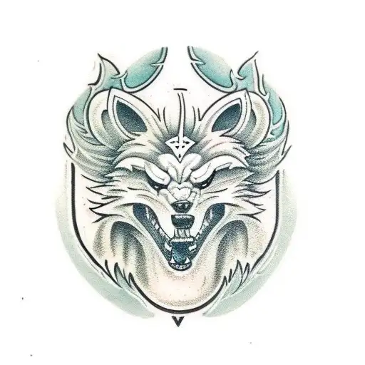 fenrir logo tattoo design idea