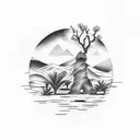 paisajes de bolivia tattoo design idea