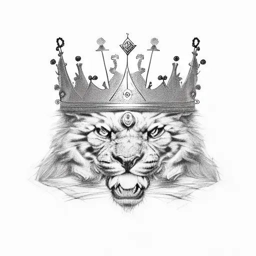 King crown tattoo design idea