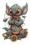 stitch from lilo and stitch tattoo design idea