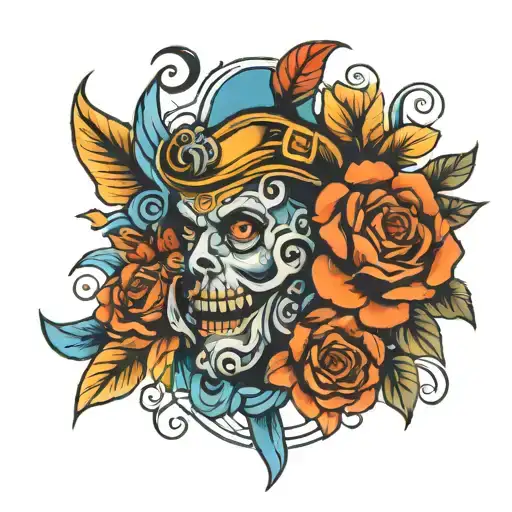 Italian blue collar tattoo design idea