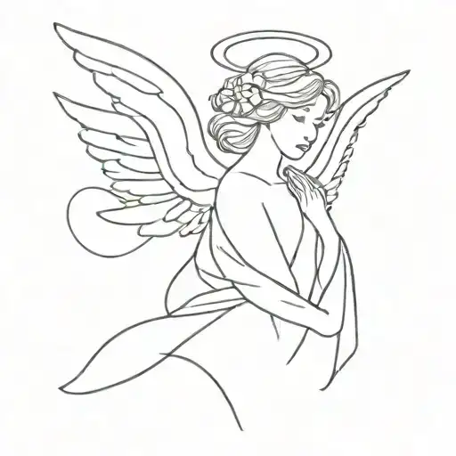 angel in japanese tattoo design idea