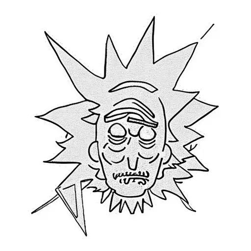 rick and morty universe tattoo design idea
